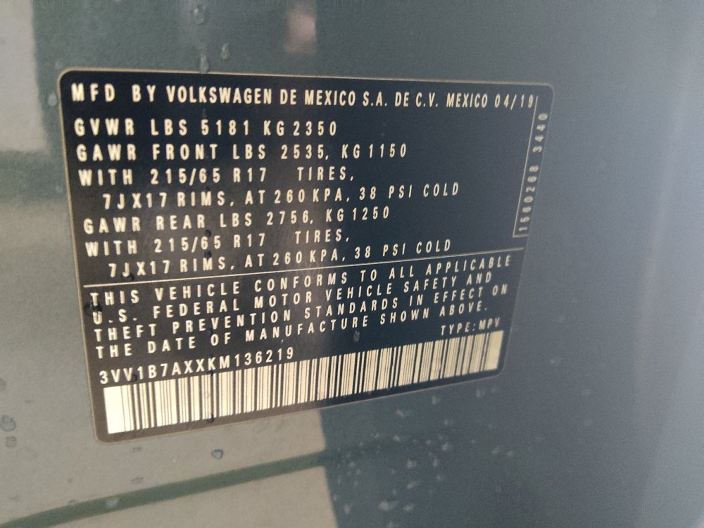Used 2019 Volkswagen Tiguan S w/ Driver Assistance Package FWD image 33