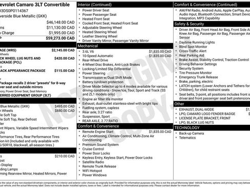 Used 2023 Chevrolet Camaro LT w/ RS Package RWD image 21