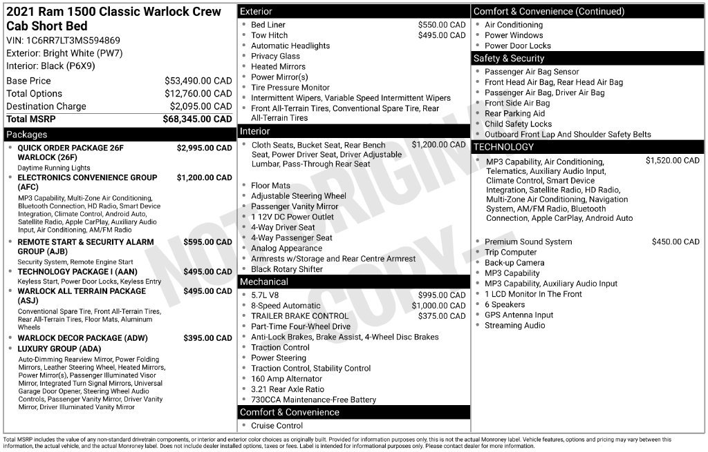 Used 2021 RAM 1500 Warlock AWD/4WD image 12