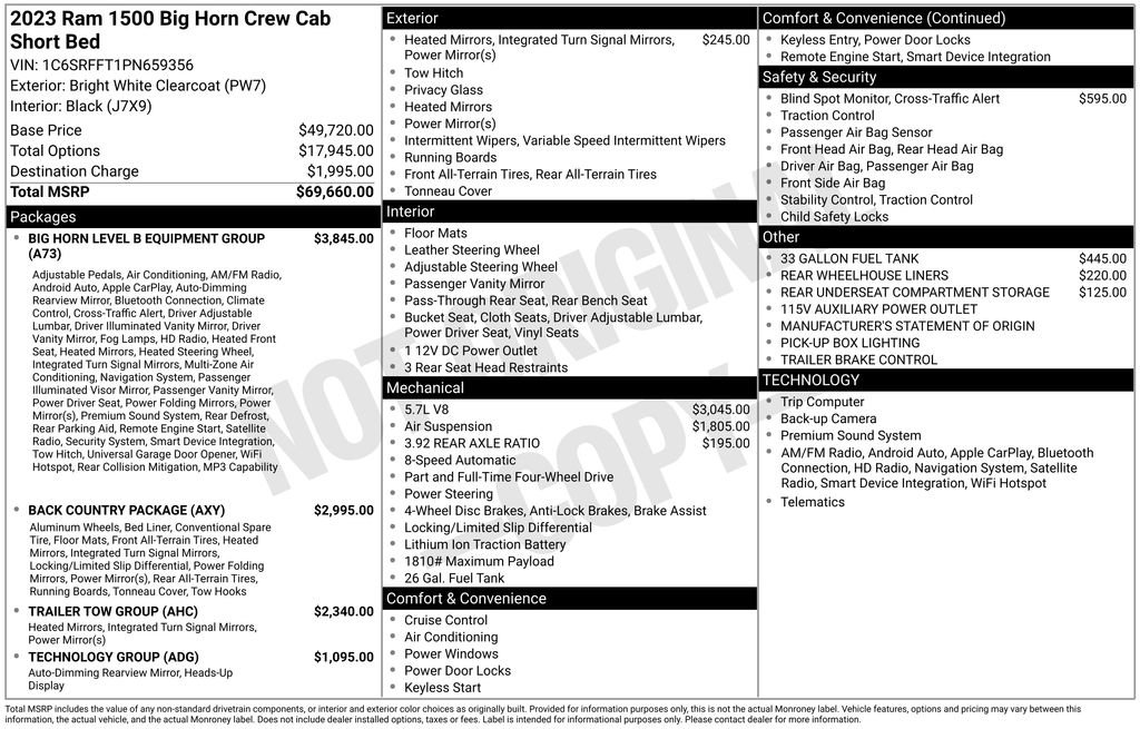 Used 2023 RAM 1500 Big Horn AWD/4WD image 71