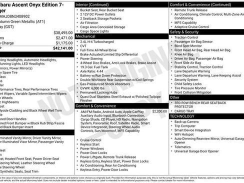 Used 2022 Subaru Ascent Onyx Edition image 30