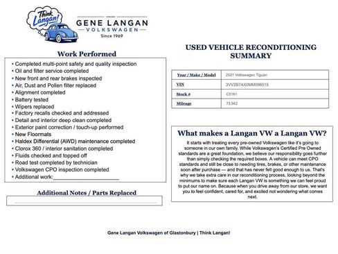 Certified 2021 Volkswagen Tiguan SEL AWD/4WD image 34