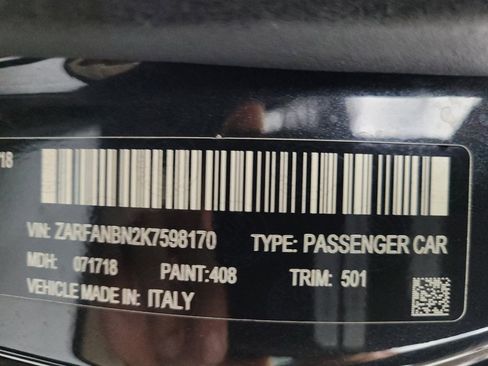 Used 2019 Alfa Romeo Giulia Ti w/ Quick Order Package 22X Lusso image 33