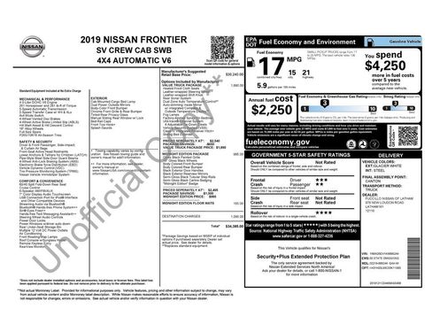 Used 2019 Nissan Frontier SV w/ Value Truck Package AWD/4WD image 9