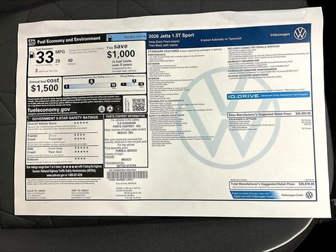 New 2026 Volkswagen Jetta Sport image 30