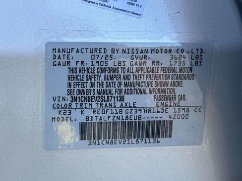 New 2025 Nissan Versa SV w/ Trunk Package image 24