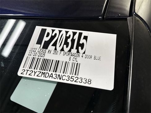 Used 2022 Lexus RX 350 F Sport image 33