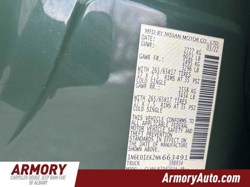 Used 2022 Nissan Frontier SV w/ Technology Package image 38