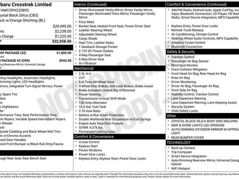 Certified 2023 Subaru Crosstrek 2.5i Limited w/ Moonroof Package AWD/4WD image 26