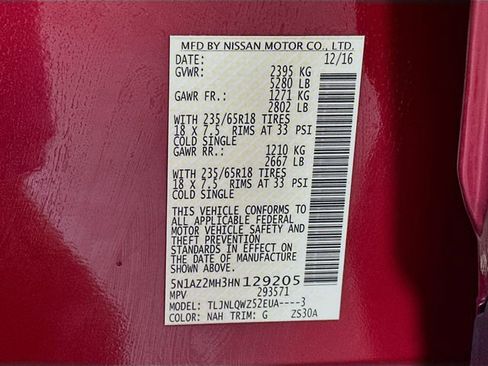 Used 2017 Nissan Murano SV image 33