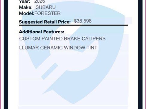 New 2026 Subaru Forester Sport w/ Sport Package image 2