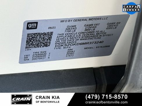 Used 2021 GMC Yukon XL SLT w/ SLT Premium Package image 37