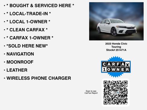Certified 2023 Honda Civic Touring image 7