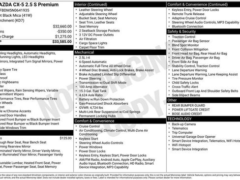 Used 2022 MAZDA CX-5 AWD 2.5 S w/ Premium Package image 3