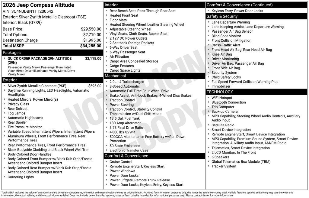 New 2026 Jeep Compass Latitude AWD/4WD image 9