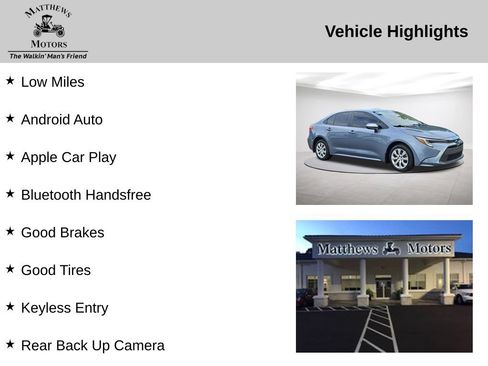 Used 2025 Toyota Corolla LE w/ Convenience Package FWD image 14