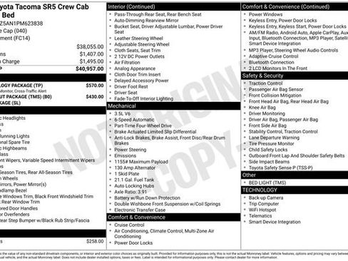 Used 2023 Toyota Tacoma SR5 w/ Technology Package image 3