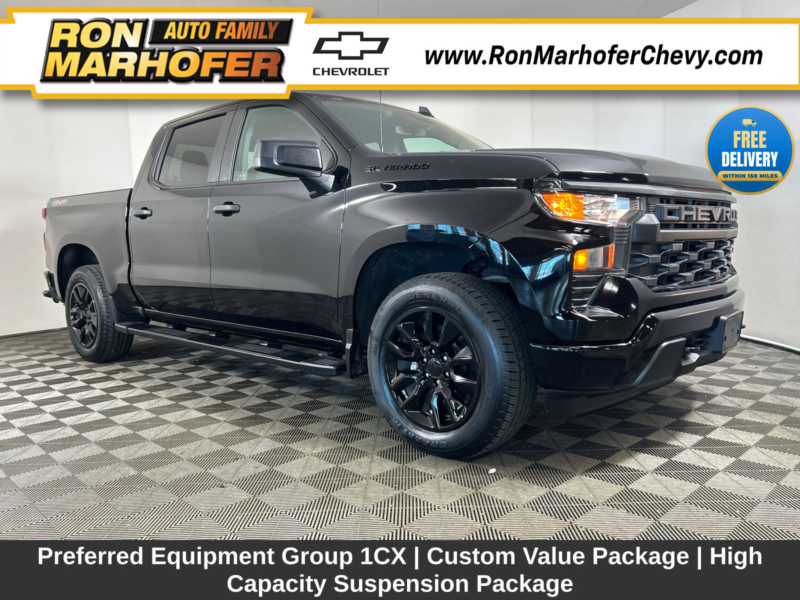 Used 2024 Chevrolet Silverado 1500 Custom w/ LPO, Dark Essentials Package AWD/4WD 360° Tour