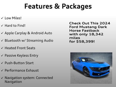 Used 2024 Ford Mustang Dark Horse RWD image 4