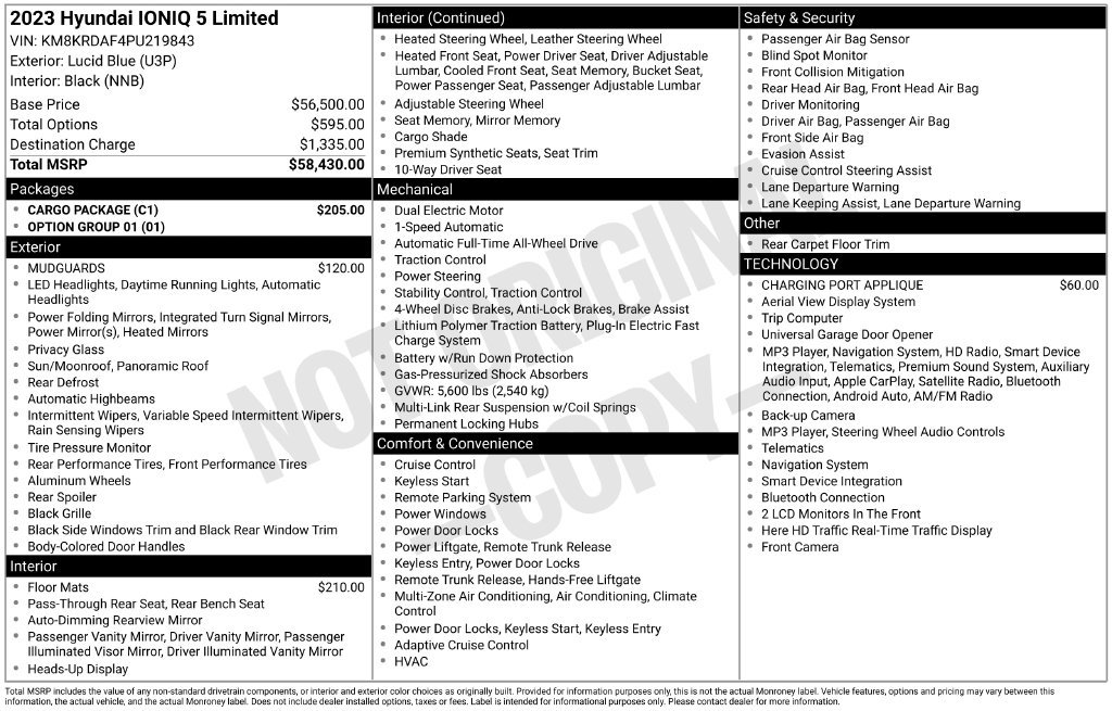 Certified 2023 Hyundai Ioniq 5 Limited w/ Cargo Package AWD/4WD image 25