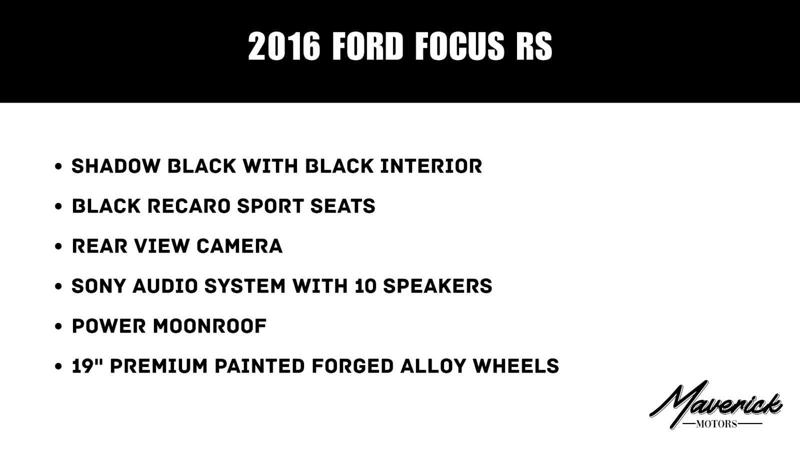 Used 2016 Ford Focus RS AWD/4WD image 2