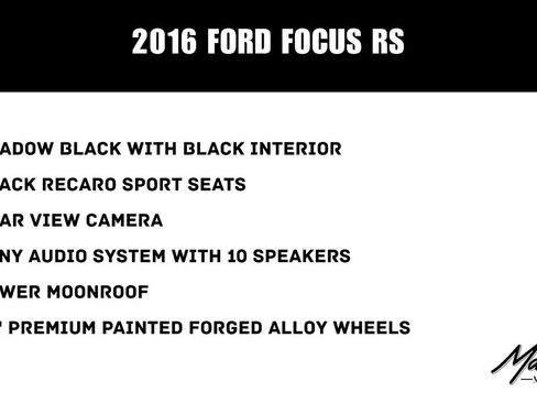Used 2016 Ford Focus RS AWD/4WD image 2