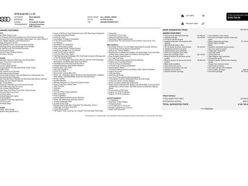 Used 2019 Audi A8 L 3.0T w/ Executive Package image 9