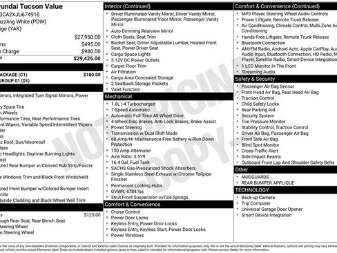 Used 2018 Hyundai Tucson Value w/ Cargo Package AWD/4WD image 33