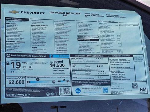 New 2026 Chevrolet Colorado Z71 w/ Technology Package image 17