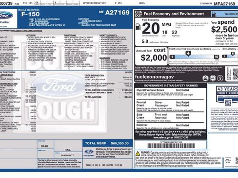 Certified 2021 Ford F150 Lariat w/ Equipment Group 502A High AWD/4WD image 36