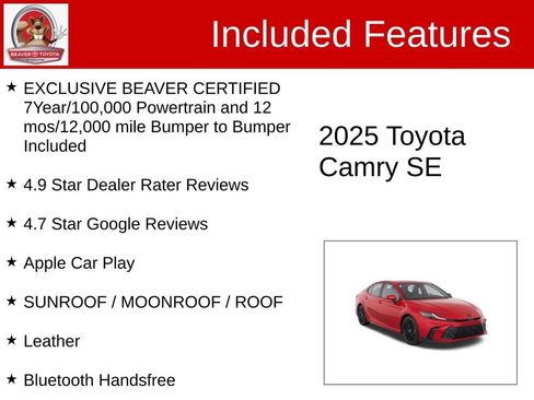 Used 2025 Toyota Camry SE w/ Multimedia Upgrade Package FWD image 4