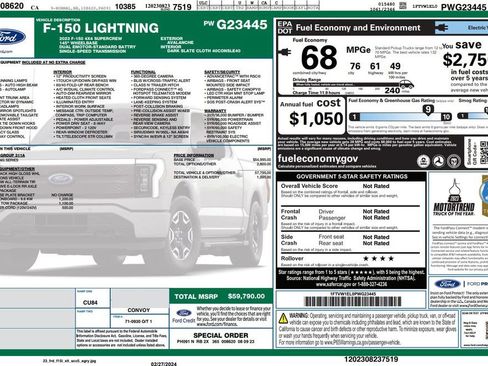Used 2023 Ford F150 Lightning XLT w/ Max Trailer Tow Package AWD/4WD image 9