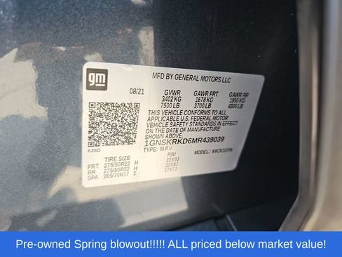Used 2021 Chevrolet Tahoe RST AWD/4WD image 34