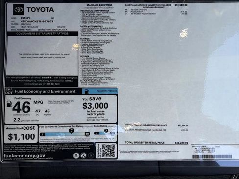 New 2026 Toyota Camry SE image 23