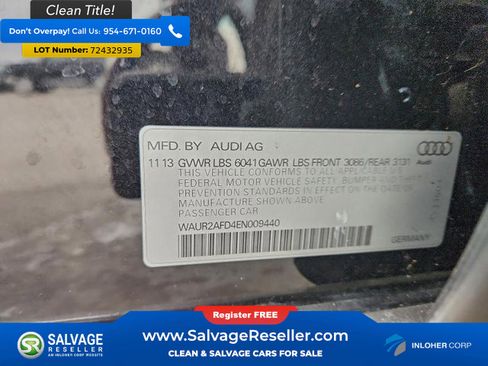 Used 2014 Audi A8 L 4.0T w/ Luxury Package image 16