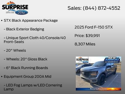 Used 2025 Ford F150 STX w/ STX Black Appearance Package RWD image 7