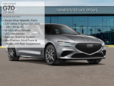 New 2026 Genesis G70 2.5T RWD image 3