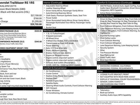 Certified 2023 Chevrolet TrailBlazer RS w/ Convenience Package image 2