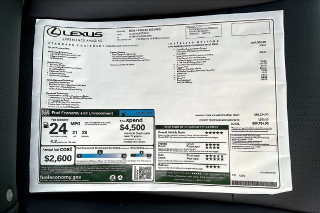 New 2026 Lexus RX 350 AWD image 13