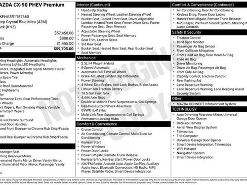 Certified 2024 MAZDA CX-90 Plug-In Hybrid w/ Premium Plus image 36