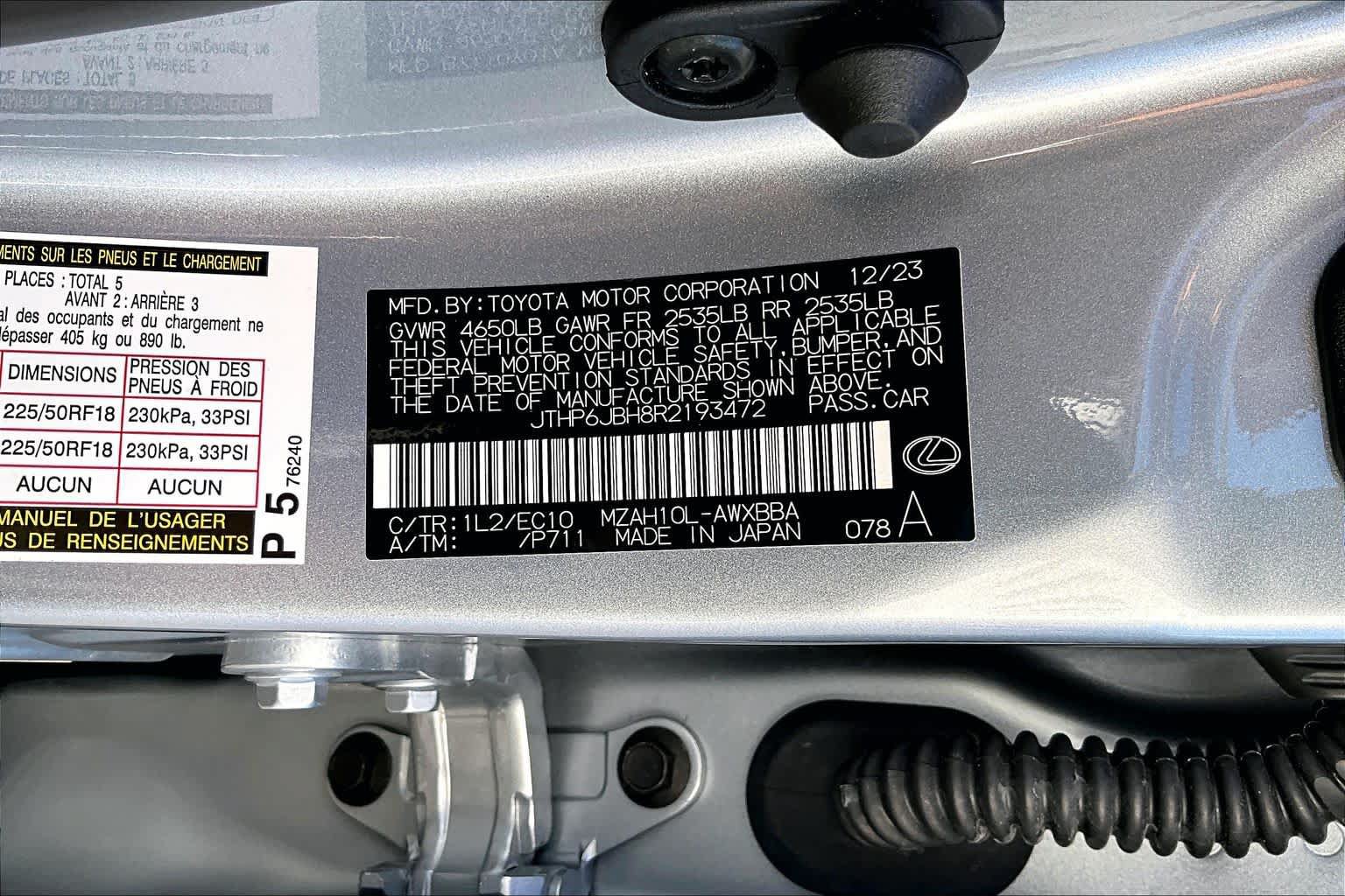 Certified 2024 Lexus UX 250h FWD w/ Premium Package image 35
