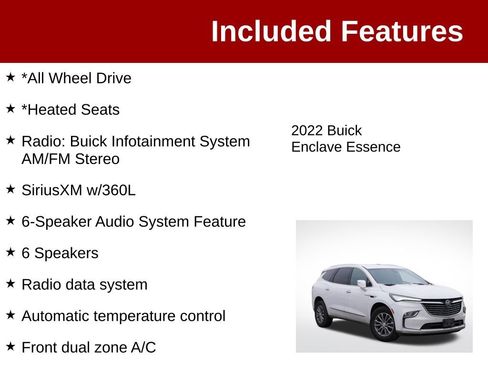 Used 2022 Buick Enclave Essence AWD/4WD image 3