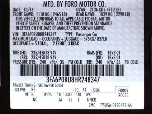 Used 2017 Ford Fusion Platinum image 46