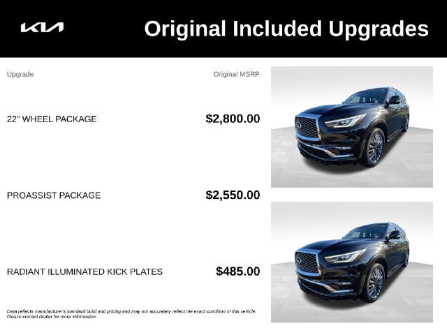 Used 2019 INFINITI QX80 Luxe w/ 22" Wheel Package AWD/4WD image 2