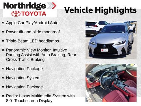 Used 2025 Lexus IS 350 F Sport w/ Navigation Package RWD image 2