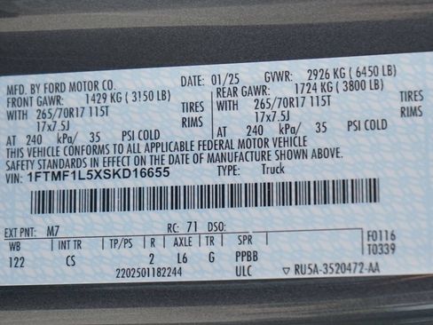 Used 2025 Ford F150 XL w/ Equipment Group 103A High AWD/4WD image 46