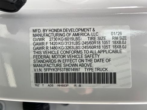 New 2026 Honda Ridgeline TrailSport image 18