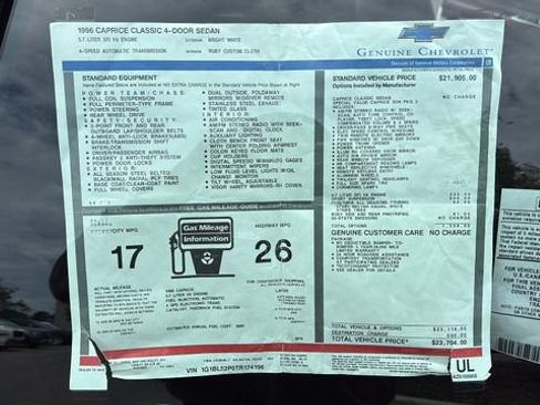 Used 1996 Chevrolet Caprice SS RWD image 34