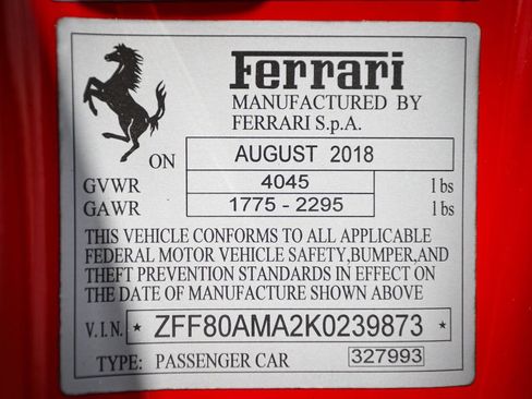 Certified 2019 Ferrari 488 Spider RWD image 49