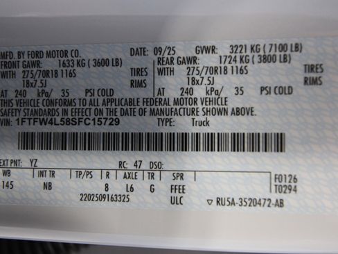 New 2025 Ford F150 Tremor w/ Equipment Group 402A High image 45